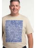 Men Plus Kurzarm T-Shirt in dunkles kitt