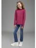 H.I.S. Langarmshirt in rosa + bordeaux
