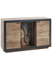 Beliani Sideboard MARANA in Schwarz/Braun - (W) 120 x (H) 75 x (L) 42 cm