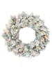 HOMCOM Weihnachtskranz in Grün & Weiß 60L x 60B x 8H cm