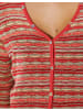 MADELEINE Modische Strickjacke mit Streifenmuster in rot / multicolor