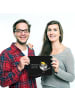 Mr. & Mrs. Panda Mauspad Rabe Sombrero mit Spruch in Schwarz