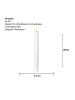 STAR Trading LED Stabkerzen, Flamme' in Weiß, 2er Set, Batterie, Timer, flackernd,