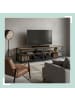 relaxdays TV-Lowboard in Braun/ Schwarz - (B)180 x (H)52 x (T)39 cm