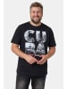 Men Plus Kurzarm T-Shirt in schwarz