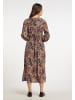 Usha Damen Maxikleid Mit Blumenprint in Grün Mehrfarbig