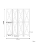 Beliani Paravent RIDANNA in Braun - (W) 163 x (H) 170 x (L) 2 cm