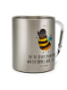 Mr. & Mrs. Panda Tasse Hummel flauschig mit Spruch in Silber