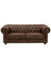 58 aufm Kessel SOFA 3-Sitzer Kalea Echtleder (Antikoptik) braun