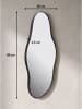 KADIMA DESIGN Wandspiegel Asymmetrisch 40x80 cm Metall Design Hängespiegel ,
