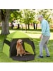 Pawhut Haustierzelt Grün+Dunkelgrau 120L x 120B x 106H cm
