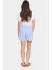 SAINT TROPEZ Shorts ElmikoSZ Gerade Passform in Chambray Blue White Stripe