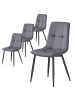 VASAGLE 4er-Set:Esszimmerstuhl Tyra in Grau - (B)52 x (H)83 x (T)43 cm