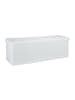 relaxdays Faltbare Sitzbank in Weiß - (B)114 x (H)38 x (T)38 cm
