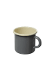 MARELIDA 2er Set Krüger Becher Blechbecher 0,35L emailliert D: 8cm grau creme