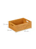 relaxdays 2 x Aufbewahrungskiste in Natur - (B)40 x (H)14 x (T)30 cm