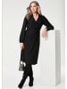 GOLDNER Wickelkleid Elegantes Jerseykleid mit V-Ausschnitt in schwarz