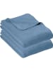 Erwin Müller Baumwolle Wohndecke 2er-Pack in jeansblau