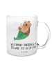 Mr. & Mrs. Panda Glas Wassermann Astrologie mit Spruch in Transparent