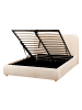 Beliani 2-tlg Doppelbett BLAGNAC in Beige/Braun