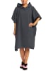 Aquarti Aquarti Damen Herren Badeponcho Frottee in anthrazit