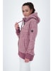 alife and kickin Fleecejacke, Kapuzenfleecejacke, Sweatjacke, Kapuzensweatjacke YasminAK F in mulberry melange