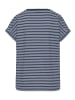 ELBSAND Kurzarmshirt in grau-marine gestreift