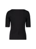 Zero  Baumwollshirt mit U-Boot Ausschnitt in Black Beauty