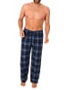 NORMANN Flanell Schlafanzug Pyjama Hose Karo - 76520 in marine