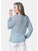 GOLDNER Kurzgröße:  Pullover Effektvoller Bändchengarnpullover in hellblau