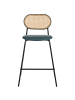 Beliani 2-tlg Barhocker ADAVER in Schwarz/Grün/Braun