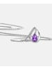 Diamant L'éternel Halskette aus 375 Weißgold mit 0.35 Karat Diamant mit Amethyst