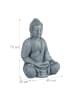 relaxdays Buddha Figur in Hellgrau - (H)70 cm