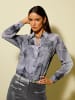 creation L Druck-Bluse in hellgrau-bedruckt