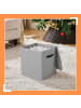relaxdays Weihnachtskugel-Aufbewahrungsbox in Grau - (B)36,5 x (H)40 x (T)36,5 cm