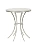 Mauro Ferretti Couchtisch aus silberfarbenem Metall und Marmor, ø 56 x 68 cm