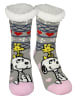 Snoopy Peanuts Snoopy Hüttensocken Haussocken Kuschelsocken Wintersocken in grau