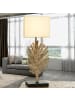 Licht-Erlebnisse Tischlampe (B)24.5 x (L)24.5 x (H)69 cm in Holz (Natur) Weiß