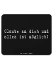 Mr. & Mrs. Panda Mousepad Spruch Vertrauen in eigene Fähigkeiten... in Schwarz