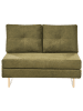 Beliani Schlafsofa JERSLEV in Grün/Braun - (W) 120 x (H) 87 x (L) 84 cm