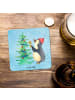 Mr. & Mrs. Panda Untersetzer Pinguin Weihnachtsbaum ohne Spruch in Eisblau