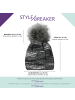 styleBREAKER Strick Bommelmütze in Pink-Violett-Rost