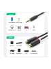 Ugreen Audioadapter Klinke 3,5 mm Stecker auf 2 x RCA Buchse Kabel 0,25 m in Grau