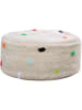 Happy Decor Kids Puff "Mini Dots" in Beige/Mehrfarbig - 50x50x20 cm