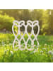 relaxdays 8 x Beeteinfassung in Weiß - (B)14,5 x (H)25 cm