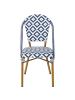 Beliani 4er-Set Esszimmerstuhl RIFREDDO in Blau/Beige/Weiß