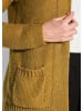 GOLDNER Strickjacke Offener Cardigan mit Taschen, Glanz in honig