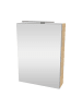 Fackelmann LED-Spiegelschrank SBC in hellbraun-50(B)x68(H)x15,3(T)cm