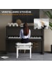 HOMCOM Klavierbank-64L x 35B x 55H cm-Weiß
