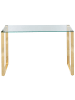 Beliani Konsolentisch TILON in Transparent/Gold - (W) 120 x (H) 75 x (L) 40 cm